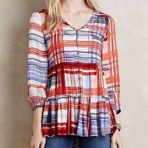 Maeve Lila Tiered Peasant Top Anthropologie Small